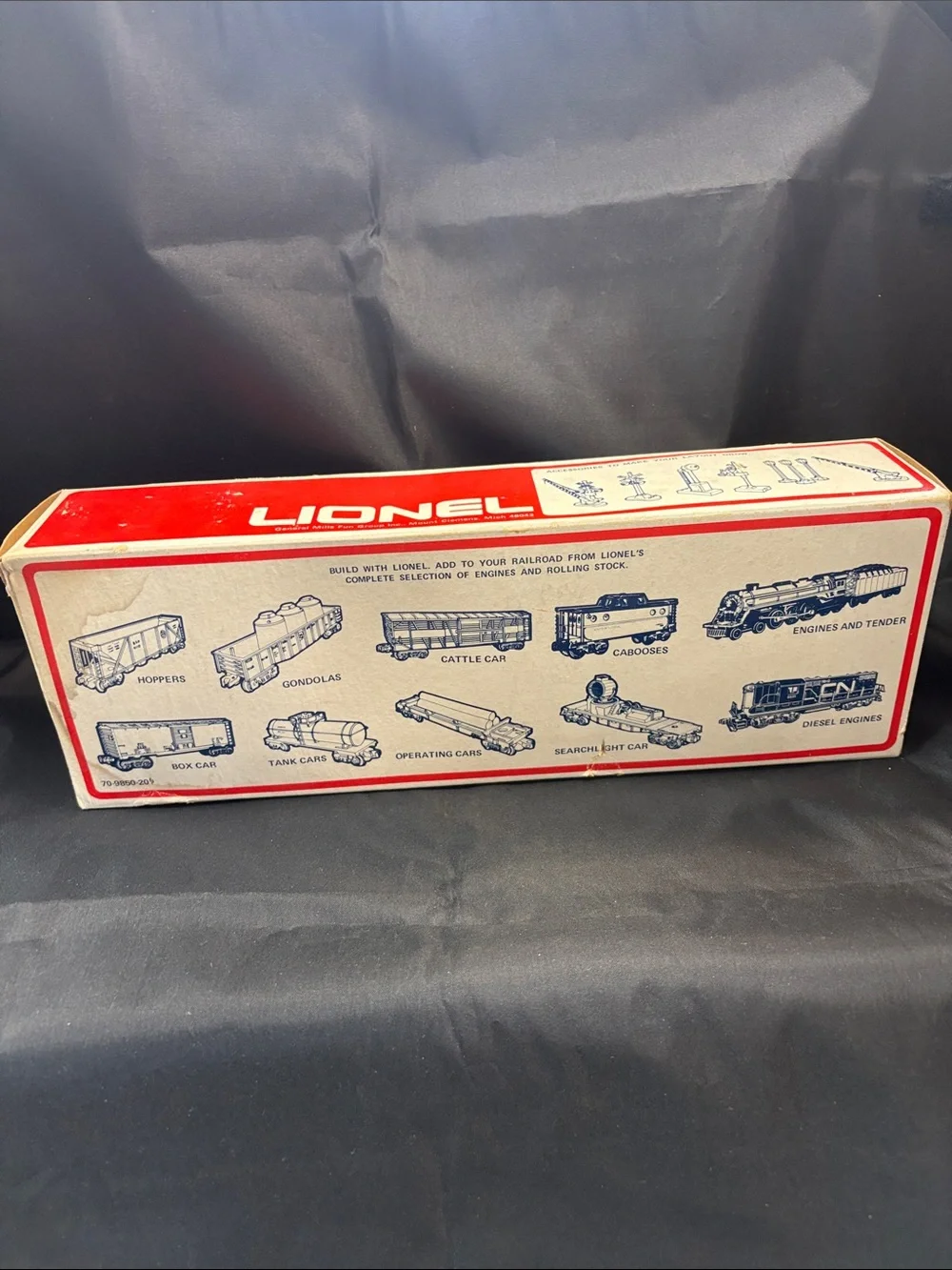 Southern Gray Wall Decor Train Box Display.  0259